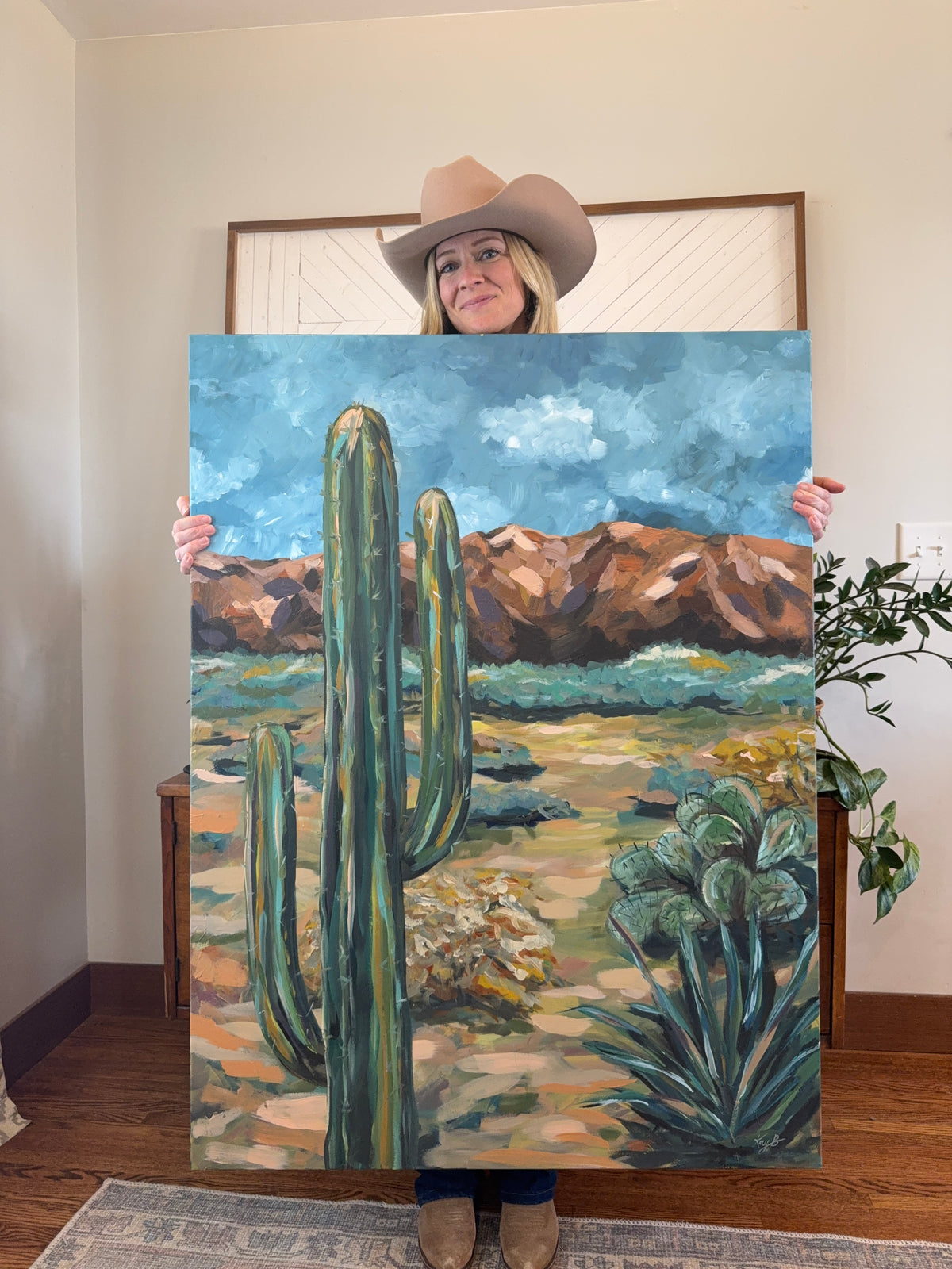 SOLD: Original Art Work : Emerald Desert : Large